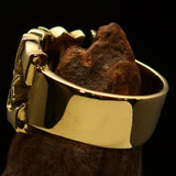 Excellent crafted One Word Hate Ring - Solid Brass - BikeRing4u