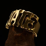 Excellent crafted One Word Hate Ring - Solid Brass - BikeRing4u