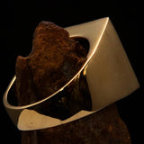 Perfectly crafted Men's Biker Ring Iron Cross Green - Solid Brass - BikeRing4u