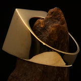 Perfectly crafted Men's Biker Ring Iron Cross Green - Solid Brass - BikeRing4u