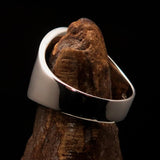 Excellent crafted Men's Claddagh Ring green winged heart Star Moon - Sterling Silver - BikeRing4u