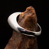 Excellent crafted oval Men's Ring Jesus in Hebrew Black - Sterling Silver - BikeRing4u