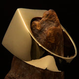 Perfectly crafted Men's Ring winged Lion of Venice Green - Solid Brass - BikeRing4u