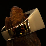 Perfectly crafted Men's Union Jack Flag Ring UK Great Britain - Solid Brass - BikeRing4u