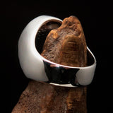 Perfectly crafted Men's Sailor Ring Big Anchor green - Sterling Silver - BikeRing4u