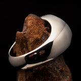 Perfectly crafted Men's Ring Celtic Birgit's Cross Green - Sterling Silver - BikeRing4u