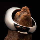 Perfectly crafted Men's Ring Celtic Birgit's Cross Green - Sterling Silver - BikeRing4u