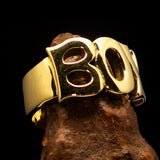 Excellent crafted One Word Boy Ring - Solid Brass - BikeRing4u