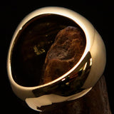 Perfectly crafted Men's Ring Celtic Birgit's Cross Green - Solid Brass - BikeRing4u