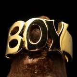 Excellent crafted One Word Boy Ring - Solid Brass - BikeRing4u