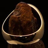 Perfectly crafted Men's Communist Ring Hammer Sickle Crest CCCP Green - Solid Brass - BikeRing4u