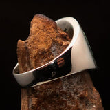 Excellent crafted ancient Men's Twin Head Eagle Ring Green - Sterling Silver - BikeRing4u