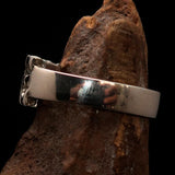 Excellent Crafted Men's Sterling Silver Revenge Ring - BikeRing4u