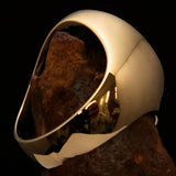 Perfectly crafted Men's Sailor Ring Big Anchor Green - Solid Brass - BikeRing4u