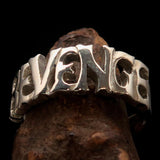 Excellent Crafted Men's Sterling Silver Revenge Ring - BikeRing4u
