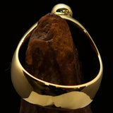 Excellent crafted Men's Skull Ring Bone Cross R.I.P - Solid Brass - BikeRing4u