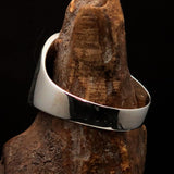 Excellent crafted Men's green Spades Yin Yang Poker Ring - Sterling Silver - BikeRing4u