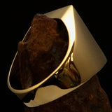 Perfectly crafted Men's Green Griffin Ring Griffon - Solid Brass - BikeRing4u