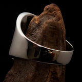 Excellent crafted Men's black Spades Yin Yang Poker Ring - Sterling Silver - BikeRing4u