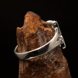 Excellent Crafted Sterling Silver Two-Tone Matte Party Chick Ring - BikeRing4u