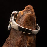 Excellent Crafted Sterling Silver Two-Tone Matte Party Chick Ring - BikeRing4u