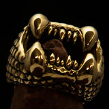 Excellent crafted Men's solid Brass Ring Zombie Denture - BikeRing4u