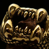 Excellent crafted Men's solid Brass Ring Zombie Denture - BikeRing4u