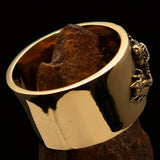 Excellent crafted Men's Two Dragon Ring - Solid Brass - BikeRing4u