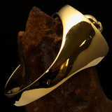 Perfectly crafted Men's Masonic Skull Ring Green - Solid Brass - BikeRing4u