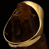 Perfectly crafted Men's Masonic Skull Ring Green - Solid Brass - BikeRing4u