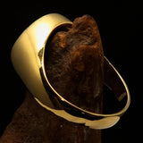 Perfectly crafted Men's Masonic Skull Ring Green - Solid Brass - BikeRing4u