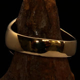 Perfectly crafted Men's Solid Line Pentagram Ring Green - Brass - BikeRing4u