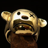 Excellent crafted Men's Teddy Bear Costume Ring - Solid Brass - BikeRing4u