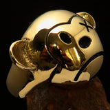 Excellent crafted Men's Teddy Bear Costume Ring - Solid Brass - BikeRing4u