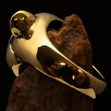 Excellent crafted Men's Teddy Bear Costume Ring - Solid Brass - BikeRing4u