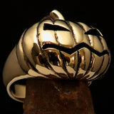 Excellent crafted Halloween Men's Pumpkin Ring - Solid Brass - BikeRing4u