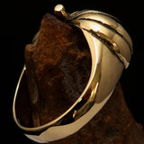 Excellent crafted Halloween Men's Pumpkin Ring - Solid Brass - BikeRing4u