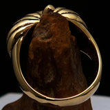 Excellent crafted Halloween Men's Pumpkin Ring - Solid Brass - BikeRing4u