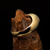 Excellent crafted oval Men's Ring Jesus in Hebrew Black - Solid Brass - BikeRing4u