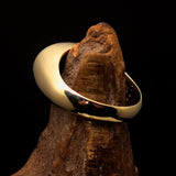 Excellent crafted oval Men's Ring Jesus in Hebrew Black - Solid Brass - BikeRing4u