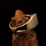 Excellent crafted Men's Ring Jesus in Hebrew Black - Solid Brass - BikeRing4u