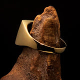 Excellent crafted Men's National Flag Ring Israel - solid Brass - BikeRing4u