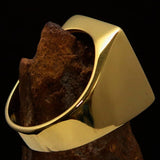 Excellent crafted Men's Joker Ring Green Harlequin - Solid Brass - BikeRing4u