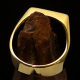 Excellent crafted Men's Joker Ring Green Harlequin - Solid Brass - BikeRing4u