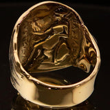 Men's Alexander the Great Tetradrachm Coin Ring - solid Brass - BikeRing4u