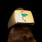 Excellent crafted Men's Thai Flag Ring Thailand - Solid Brass - BikeRing4u