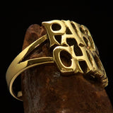 Excellent Crafted Word Ring Party Chick - solid Brass - BikeRing4u