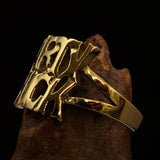 Excellent Crafted Word Ring Party Chick - solid Brass - BikeRing4u