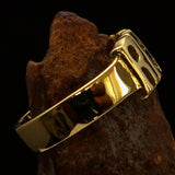 Excellent Crafted Men's one Word Revenge Ring - solid Brass - BikeRing4u