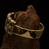 Excellent Crafted Men's one Word Revenge Ring - solid Brass - BikeRing4u